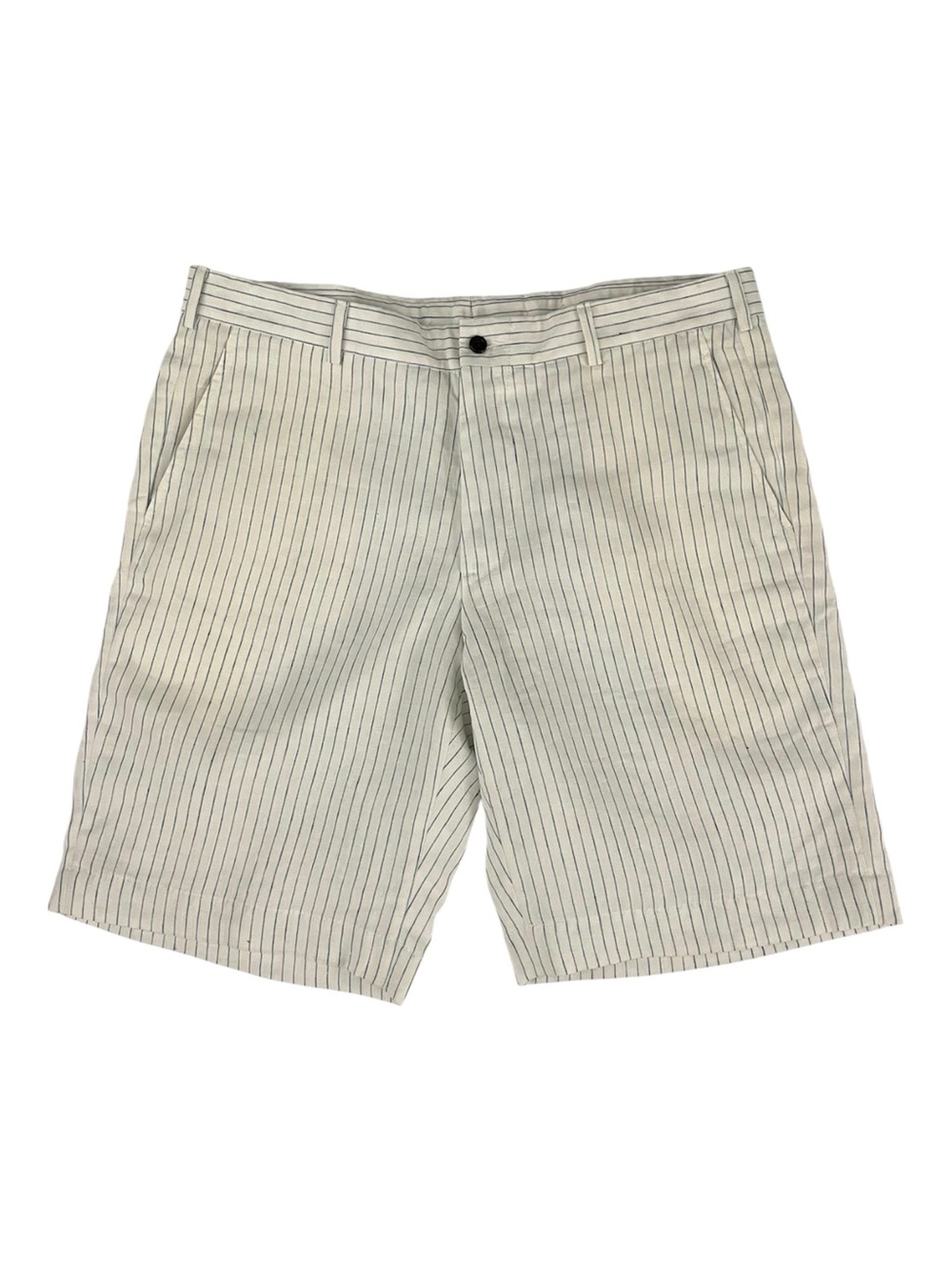 Rambler’s Way Bespoke Ticking Stripe Dressy Linen Shorts 38 Waist Summer Shorts